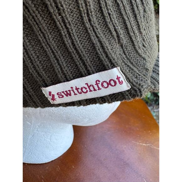 Broner Switchfoot Red Star Newsboy Knit Cap Hat Adult One Size Military Green - Picture 7 of 10